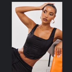 Pretty Little Thing Sculpt Satin Bonded Corset